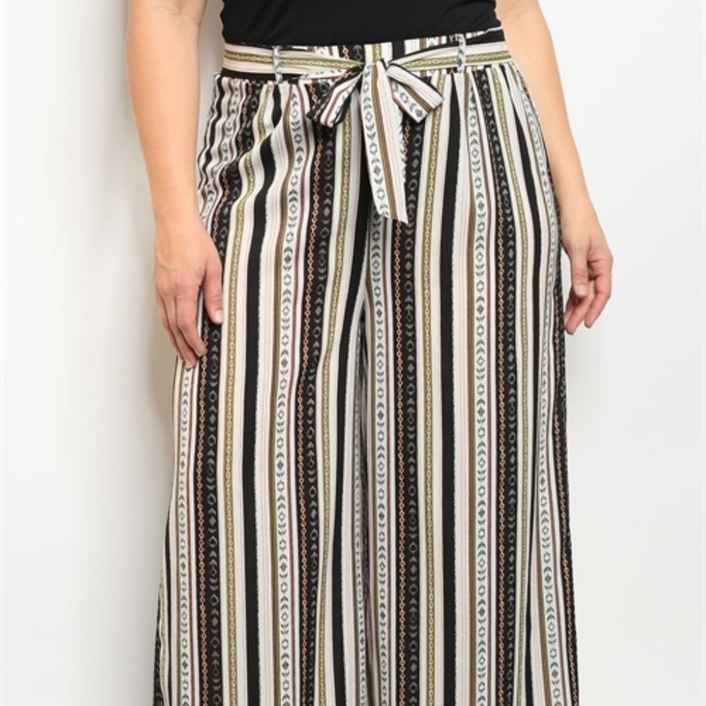 BLACK MULIT STRIPES PANTS - Picture 3 of 5